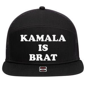 Kamala Is Brat Kamala Is Brat 2024 Kamala Is Brat 7 Panel Mesh Trucker Snapback Hat