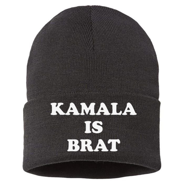 Kamala Is Brat Kamala Is Brat 2024 Kamala Is Brat Sustainable Knit Beanie