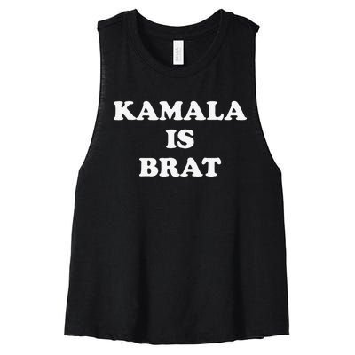 Kamala Is Brat Kamala Is Brat 2024 Kamala Is Brat Women's Racerback Cropped Tank