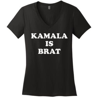 Kamala Is Brat Kamala Is Brat 2024 Kamala Is Brat Women's V-Neck T-Shirt