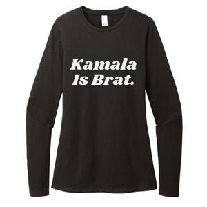 Kamala Is Brat Funny Messy Bun Womens CVC Long Sleeve Shirt