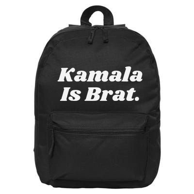 Kamala Is Brat Funny Messy Bun 16 in Basic Backpack