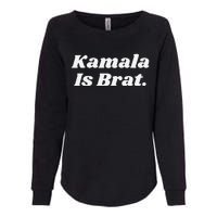 Kamala Is Brat Funny Messy Bun Womens California Wash Sweatshirt