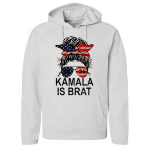 Kamala Is Brat Funny Quotes Feminist Performance Fleece Hoodie