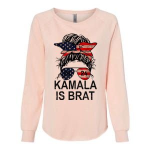 Kamala Is Brat Funny Quotes Feminist Womens California Wash Sweatshirt