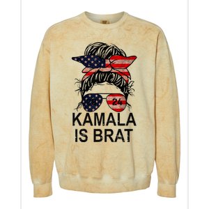 Kamala Is Brat Funny Quotes Feminist Colorblast Crewneck Sweatshirt