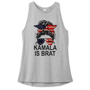 Kamala Is Brat Funny Quotes Feminist Ladies PosiCharge Tri-Blend Wicking Tank