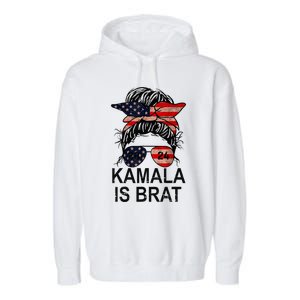 Kamala Is Brat Funny Quotes Feminist Garment-Dyed Fleece Hoodie