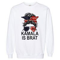 Kamala Is Brat Funny Quotes Feminist Garment-Dyed Sweatshirt