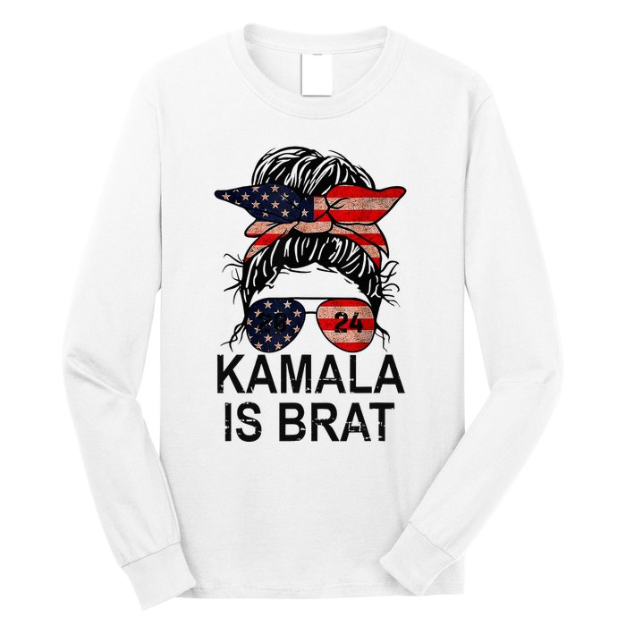 Kamala Is Brat Funny Quotes Feminist Long Sleeve Shirt