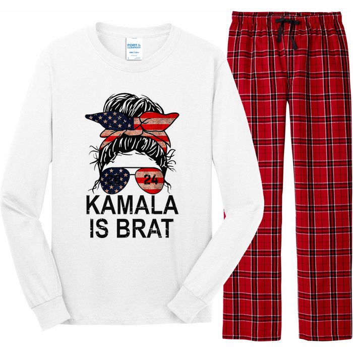 Kamala Is Brat Funny Quotes Feminist Long Sleeve Pajama Set