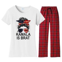 Kamala Is Brat Funny Quotes Feminist Women's Flannel Pajama Set