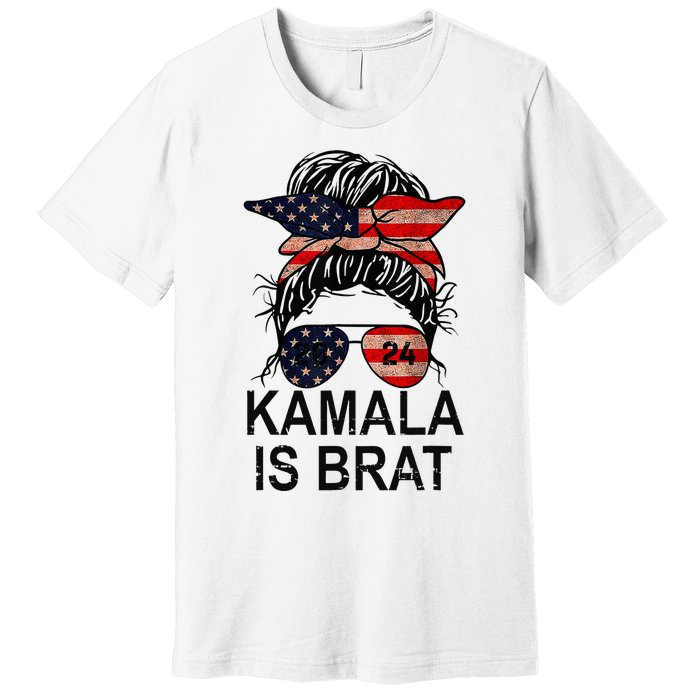 Kamala Is Brat Funny Quotes Feminist Premium T-Shirt