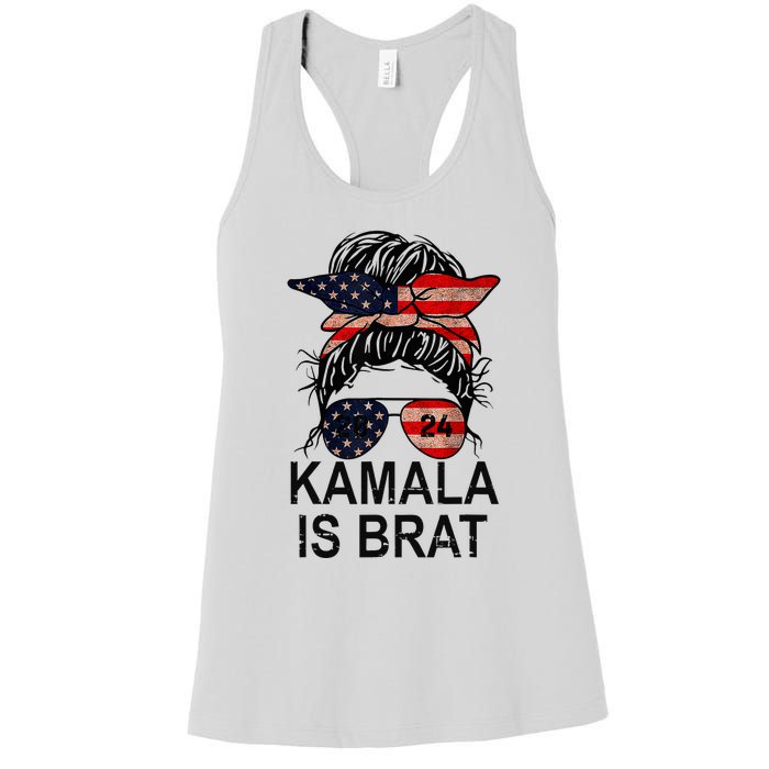 Kamala Is Brat Funny Quotes Feminist Women's Racerback Tank