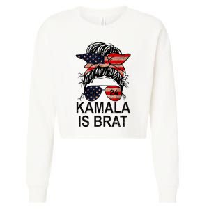 Kamala Is Brat Funny Quotes Feminist Cropped Pullover Crew