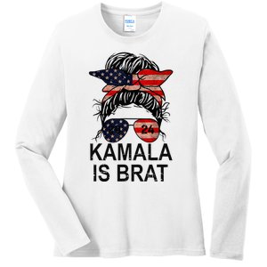 Kamala Is Brat Funny Quotes Feminist Ladies Long Sleeve Shirt