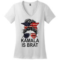 Kamala Is Brat Funny Quotes Feminist Women's V-Neck T-Shirt