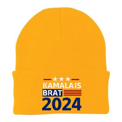 Kamala Is Brat Funny Sarcastic Coconut Tree Campaign Knit Cap Winter Beanie