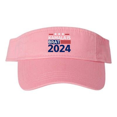 Kamala Is Brat Funny Sarcastic Coconut Tree Campaign Valucap Bio-Washed Visor