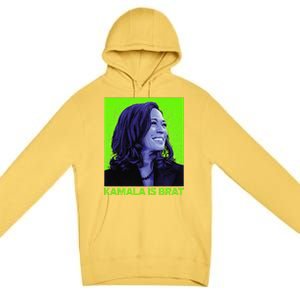 Kamala Is Brat Funny Sarcastic Premium Pullover Hoodie