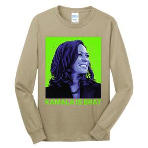 Kamala Is Brat Funny Sarcastic Tall Long Sleeve T-Shirt