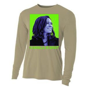 Kamala Is Brat Funny Sarcastic Cooling Performance Long Sleeve Crew