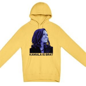 Kamala Is Brat Funny Sarcastic Premium Pullover Hoodie