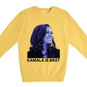 Kamala Is Brat Funny Sarcastic Premium Crewneck Sweatshirt