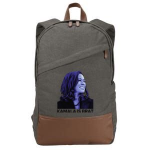 Kamala Is Brat Funny Sarcastic Cotton Canvas Backpack