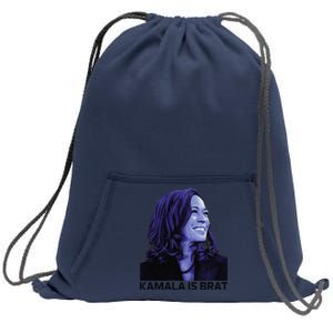 Kamala Is Brat Funny Sarcastic Sweatshirt Cinch Pack Bag