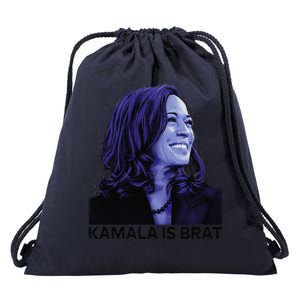 Kamala Is Brat Funny Sarcastic Drawstring Bag