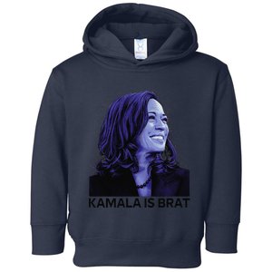 Kamala Is Brat Funny Sarcastic Toddler Hoodie