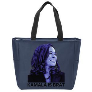 Kamala Is Brat Funny Sarcastic Zip Tote Bag