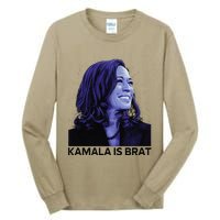 Kamala Is Brat Funny Sarcastic Tall Long Sleeve T-Shirt