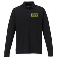 Kamala Is Brat Funny Usa Humor Meme Green Text Performance Long Sleeve Polo