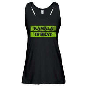 Kamala Is Brat Funny Usa Humor Meme Green Text Ladies Essential Flowy Tank