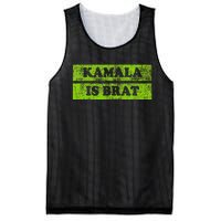 Kamala Is Brat Funny Usa Humor Meme Green Text Mesh Reversible Basketball Jersey Tank