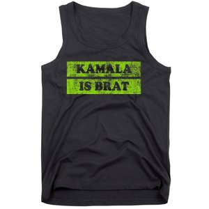 Kamala Is Brat Funny Usa Humor Meme Green Text Tank Top