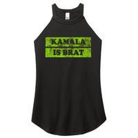 Kamala Is Brat Funny Usa Humor Meme Green Text Women's Perfect Tri Rocker Tank