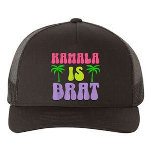 Kamala Is Brat Funny Sarcastic Coconut Tree Campaign Yupoong Adult 5-Panel Trucker Hat