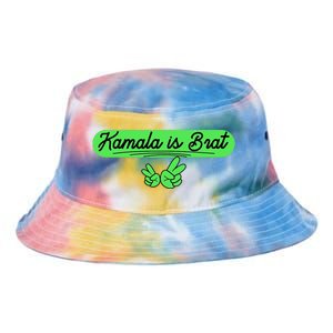 Kamala Is Brat Funny Sarcastic Quote Kamala Is Brat 2024 Tie Dye Newport Bucket Hat