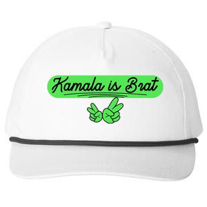 Kamala Is Brat Funny Sarcastic Quote Kamala Is Brat 2024 Snapback Five-Panel Rope Hat