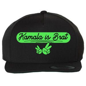 Kamala Is Brat Funny Sarcastic Quote Kamala Is Brat 2024 Wool Snapback Cap