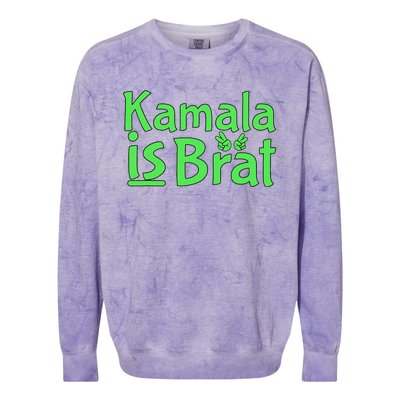 Kamala Is Brat Funny Sarcastic Colorblast Crewneck Sweatshirt