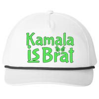 Kamala Is Brat Funny Sarcastic Snapback Five-Panel Rope Hat