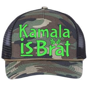 Kamala Is Brat Funny Sarcastic Retro Rope Trucker Hat Cap