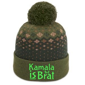 Kamala Is Brat Funny Sarcastic The Baniff Cuffed Pom Beanie