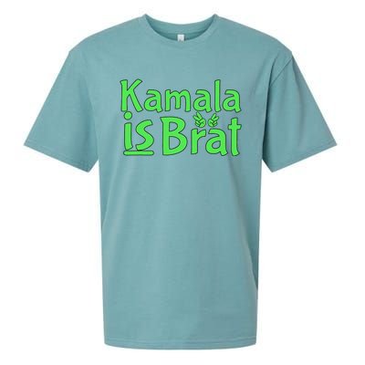 Kamala Is Brat Funny Sarcastic Sueded Cloud Jersey T-Shirt