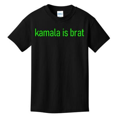 Kamala Is Brat Lime Green Brat Kids T-Shirt