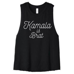 Kamala Is Brat Lime Green Brat Women's Racerback Cropped Tank